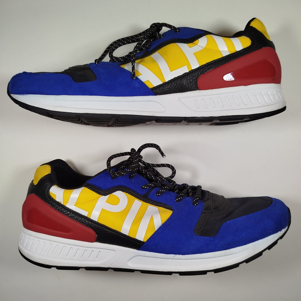 POLO Ralph Lauren Train 100-SK-ATH Sneakers Shoes Men 14 D Blue Red Yellow